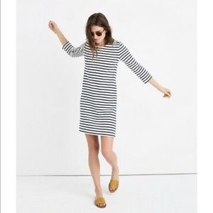 Preppy Madewell Navy & Ivory Striped DRESS size M